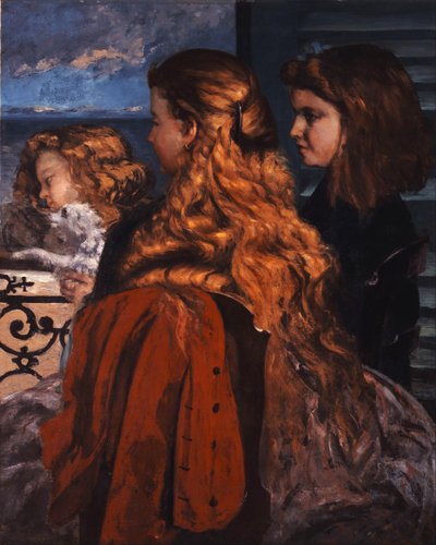 Three Young Englishwomen by a Window by Gustave Courbet